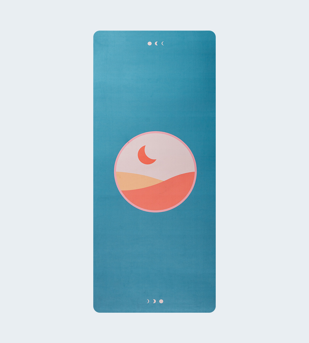 Yoga Mat . Crescent Cyan