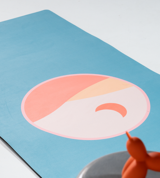Yoga Mat . Crescent Cyan